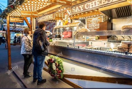 Halloumi street food Contains high protein which is another replacement supplement for meet.